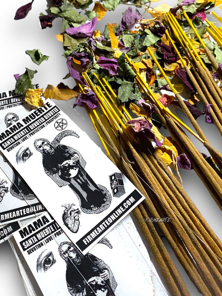 Incense | Mama Muerte | Santa Muerte | Devoted Devotee | 10 stick pack + crystal companion