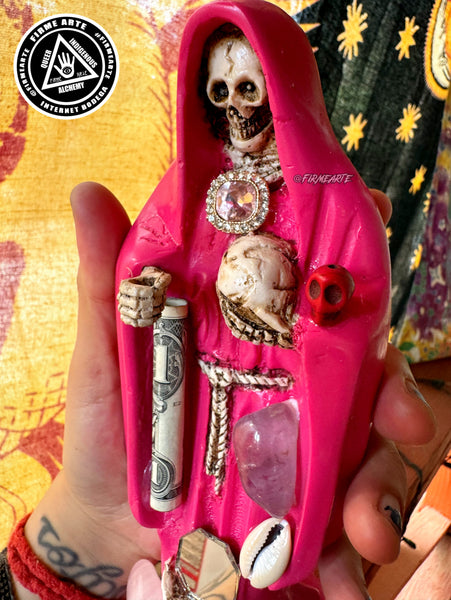 Mama Muerte | Santa Muerte | Statue | 9 inches | Fully Loaded | Rosa #2