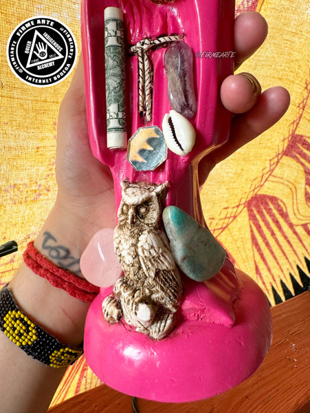 Mama Muerte | Santa Muerte | Statue | 9 inches | Fully Loaded | Rosa