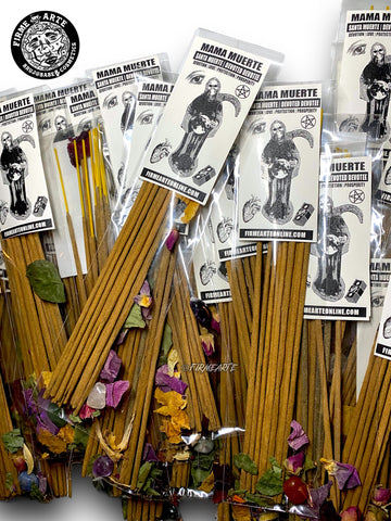 Incense | Mama Muerte | Santa Muerte | Devoted Devotee | 10 stick pack + crystal companion