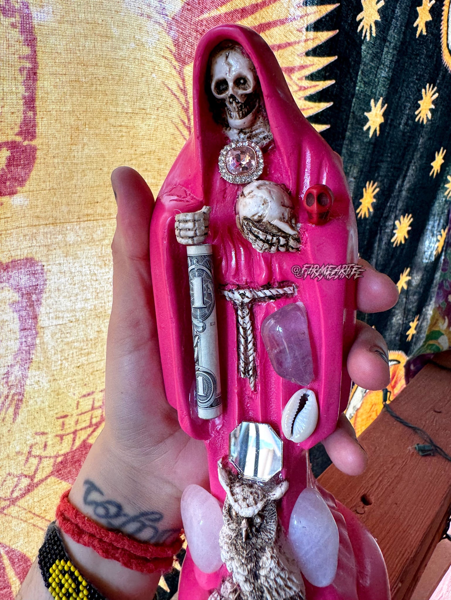 Mama Muerte | Santa Muerte | Statue | 9 inches | Fully Loaded | Rosa #2