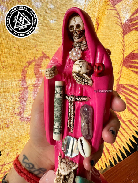 Mama Muerte | Santa Muerte | Statue | 9 inches | Fully Loaded | Rosa