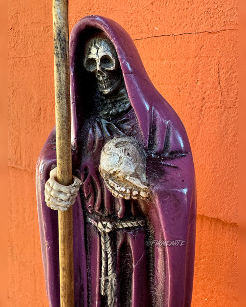 Mama Muerte | Santa Muerte | Statue | 9 inches | Fully Loaded | Purple