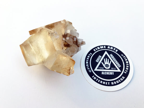 Golden Calcite w/ Apophyllite