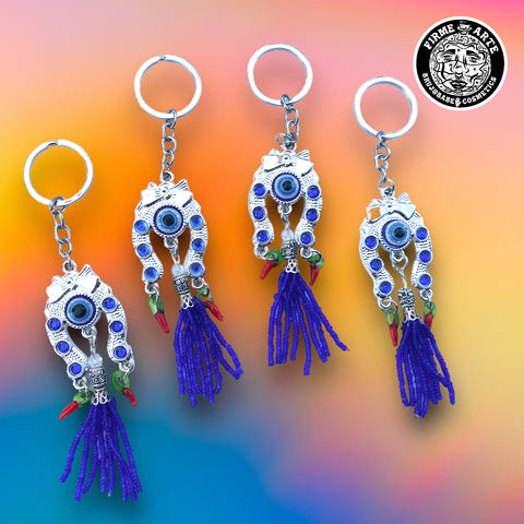 Keychain | Amulet | Mal Ojo Protection | Fiery Wall Horseshoe