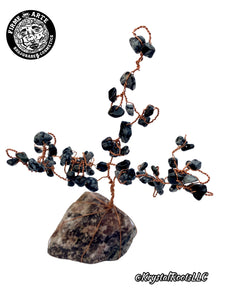 Crystal Trees | Snowflake Obsidian + Cherry Tanzurine