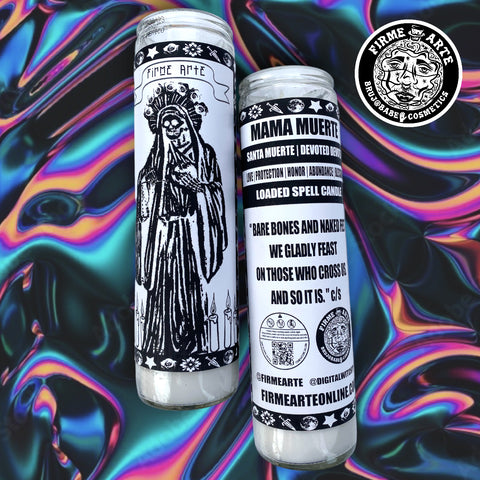 Loaded Spell Candle | Mama Muerte | Devoted Devotee | Santa Muerte