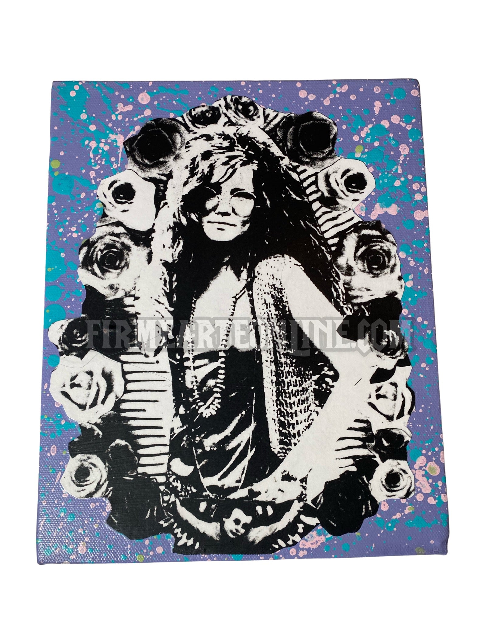 Nuevo Santos | Canvas 8x10 | Janis Joplin | Teal